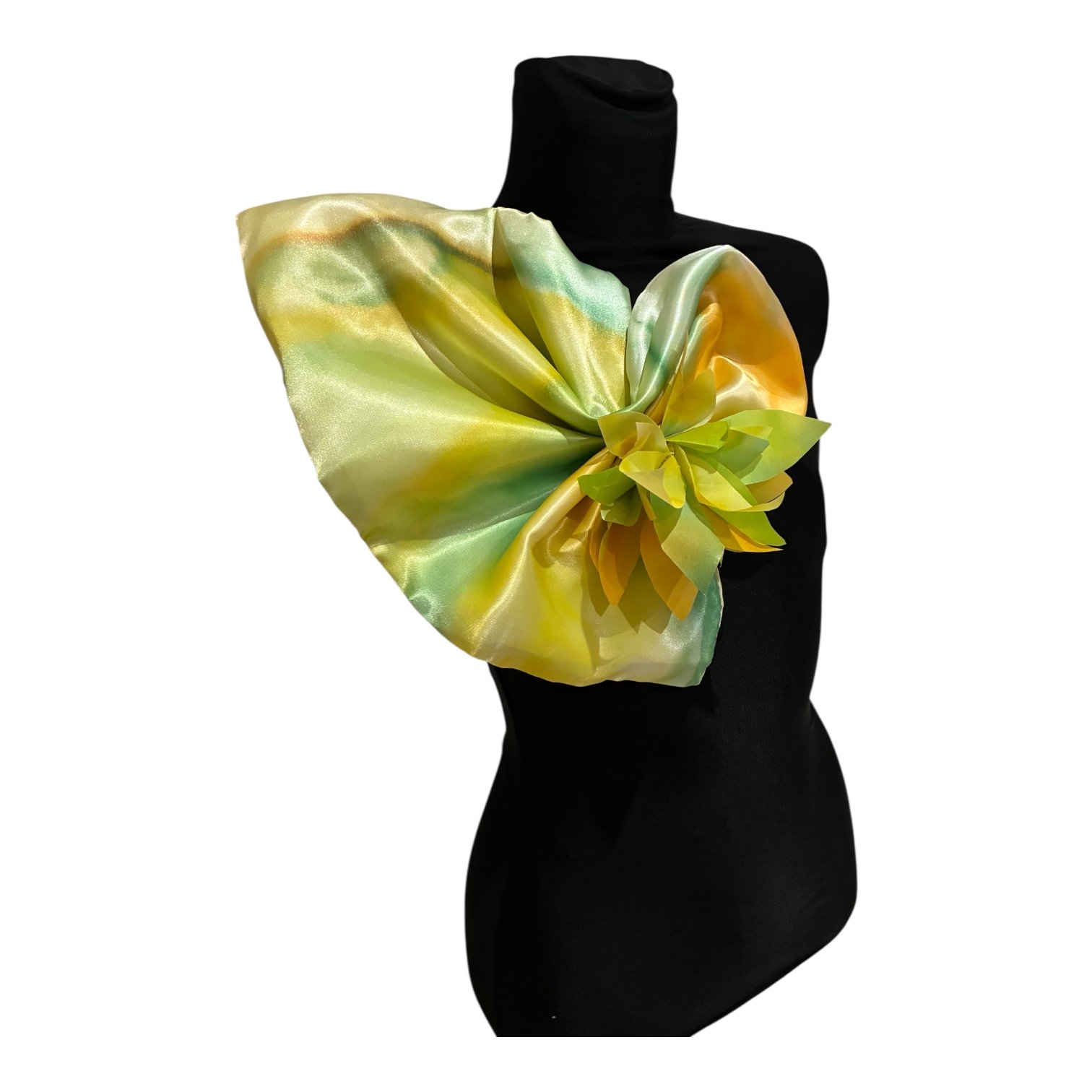 Broche de raso pintado a mano - Imagen 2