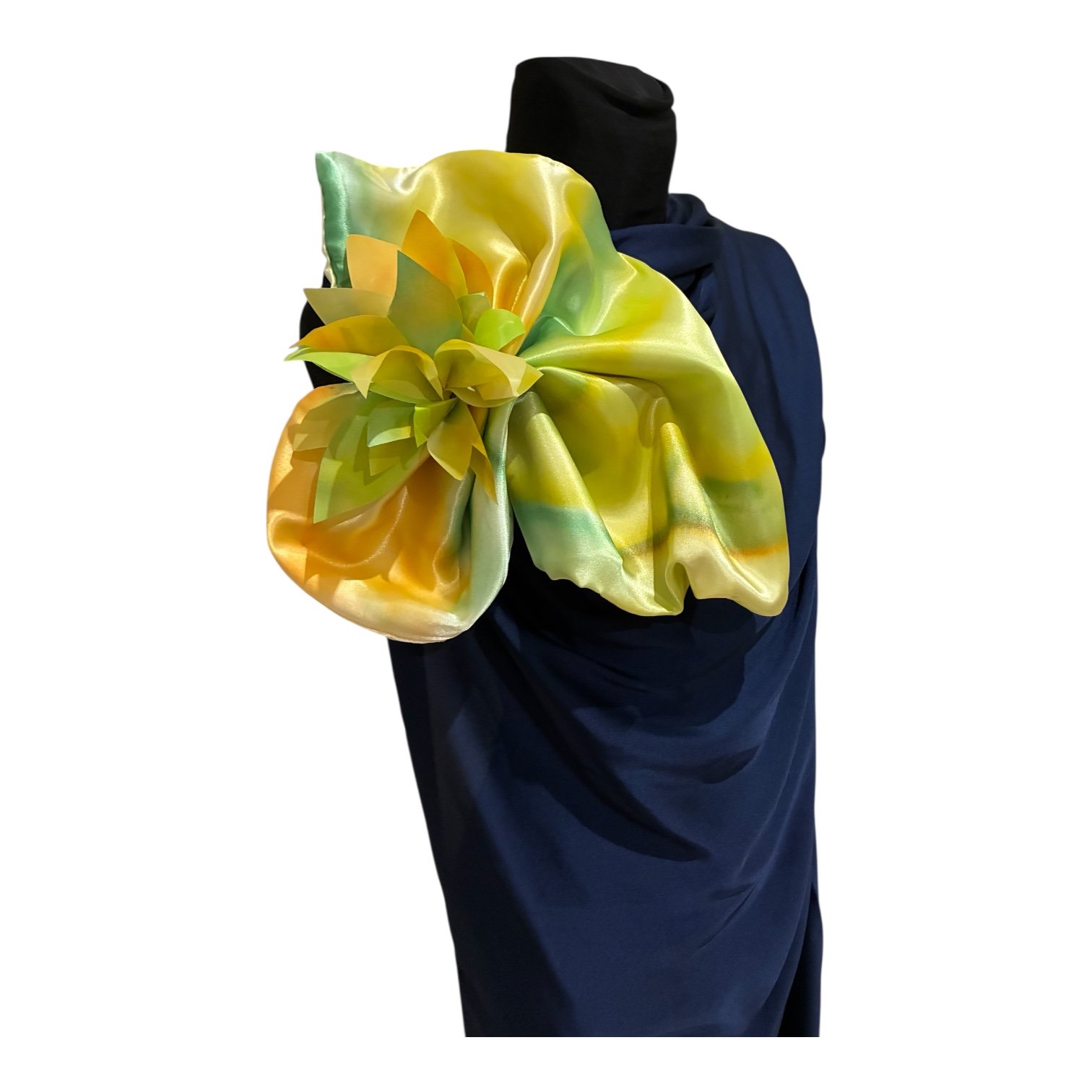 Broche de raso pintado a mano - Imagen 3