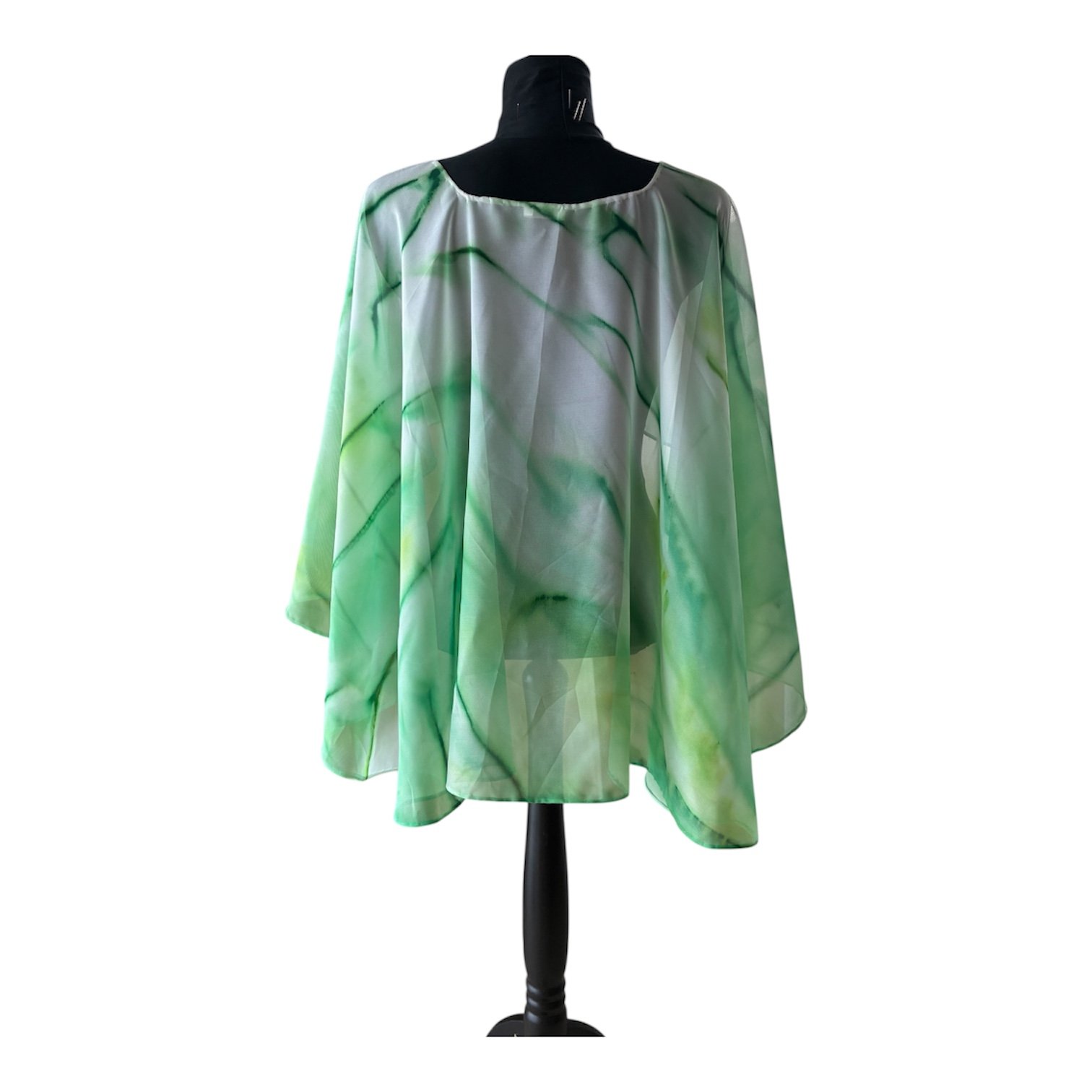 Capa pintada a mano en tonos verdes - Imagen 3