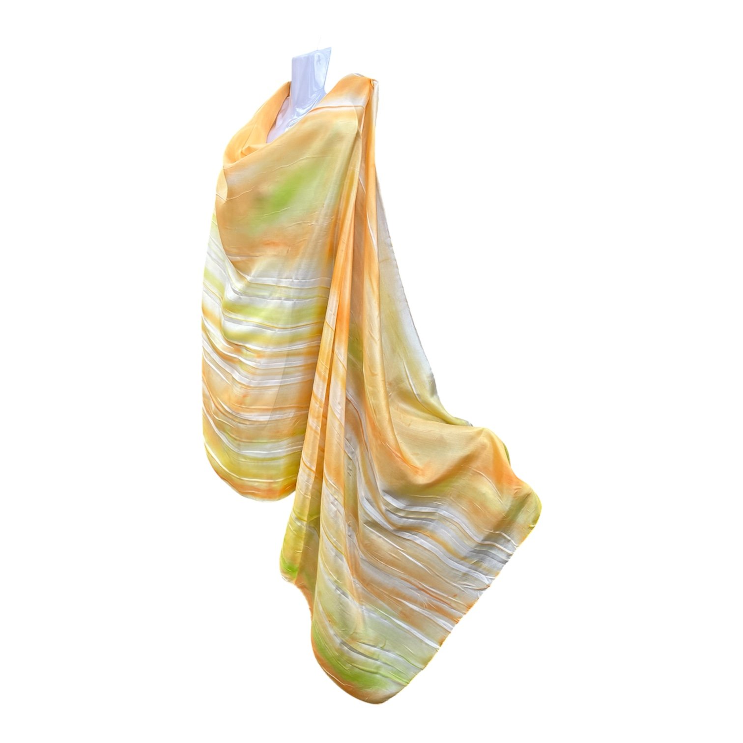 Chal con broche de seda pintado a mano - Imagen 3