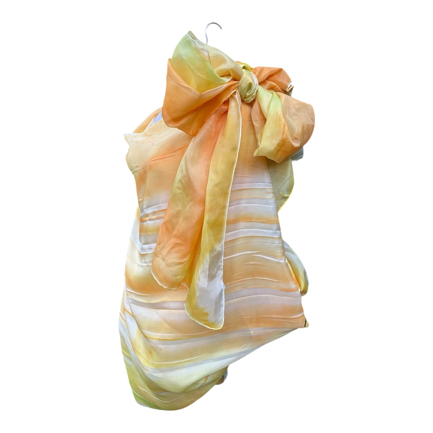 Chal con broche de seda pintado a mano - Imagen 2