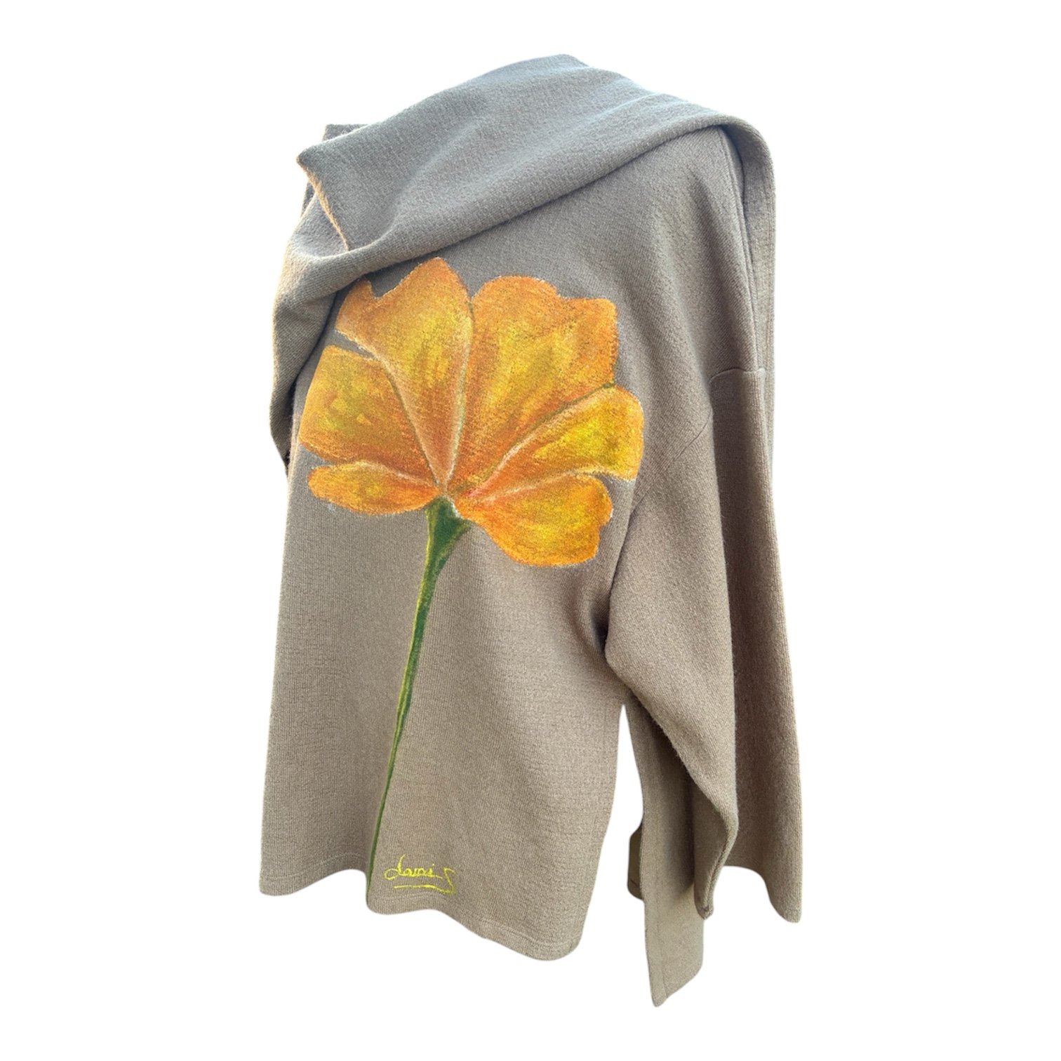 Jersey con fular pintado a mano - Imagen 6