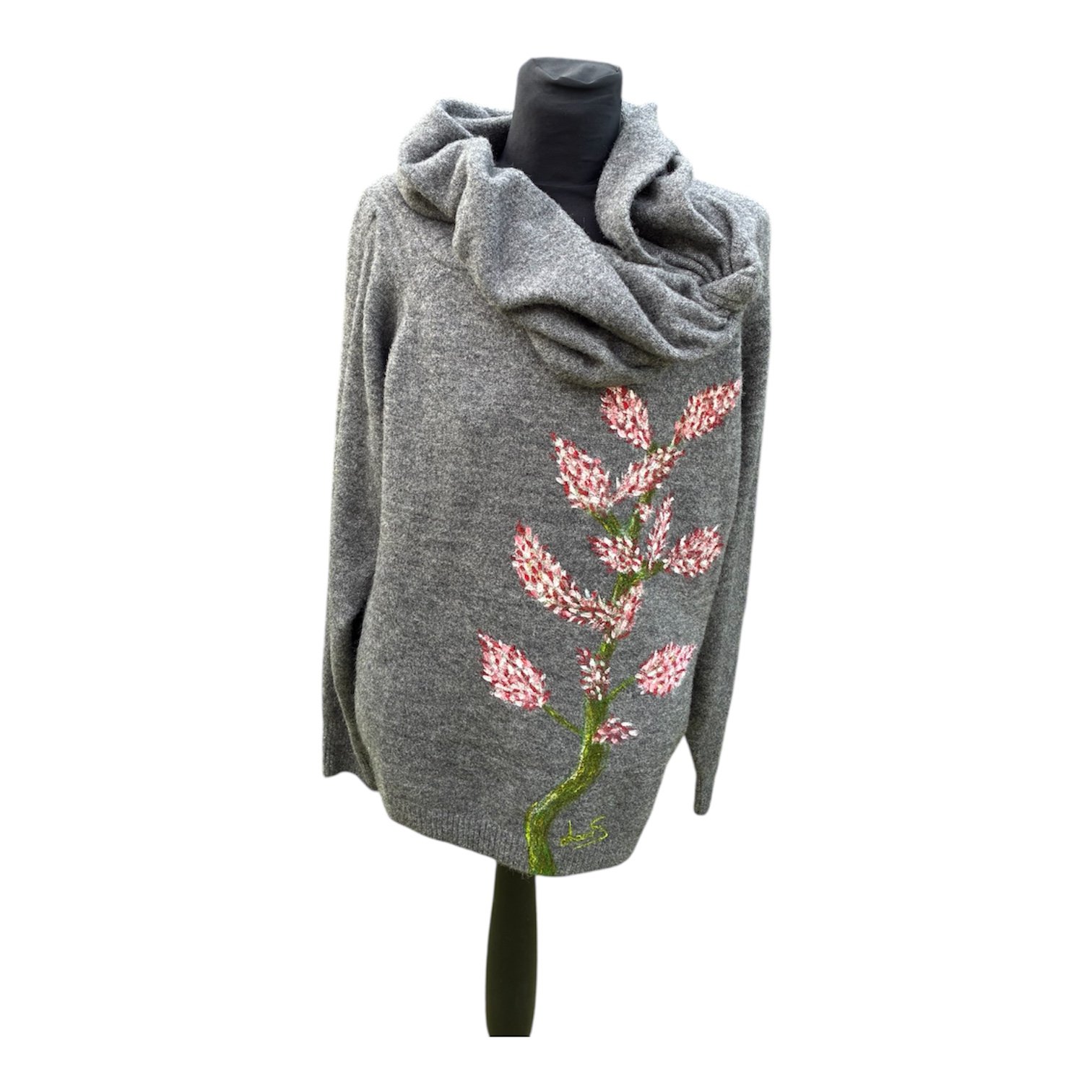 Jersey escote bardot pintado a mano - Imagen 2