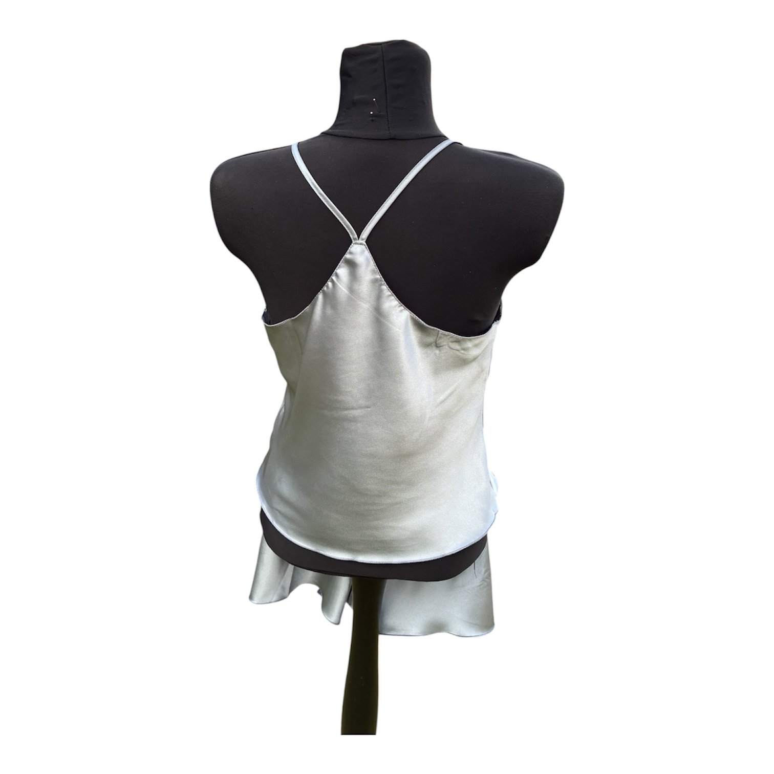 Pijama de satén gris pintado a mano - Imagen 2