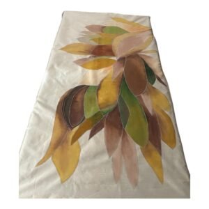 Plaid para los pies de la cama de seda salvaje pintado a  mano