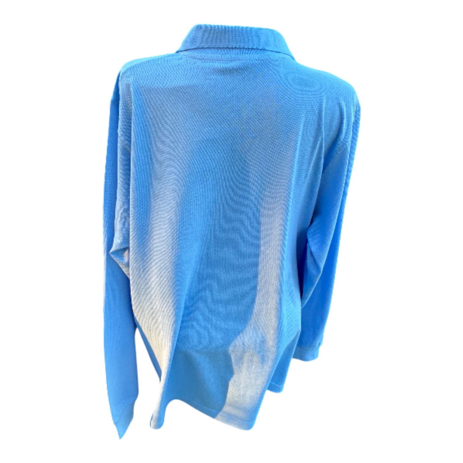 Polo Azul de algodón pintado a mano - Imagen 3