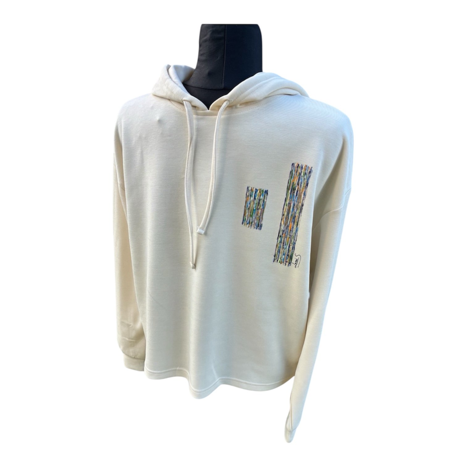 Sudadera con capucha pintada a mano