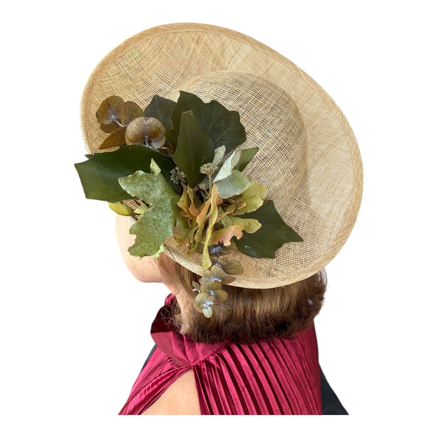 Tocado natural con flor preservada - Imagen 3