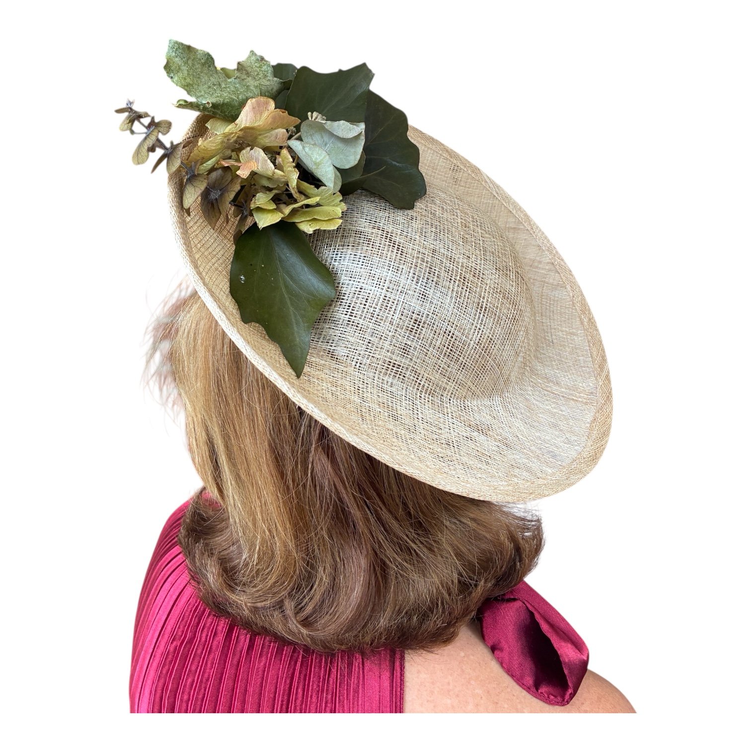 Tocado natural con flor preservada