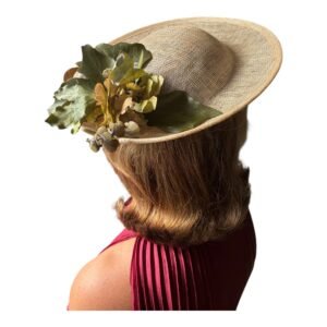 Tocado natural con flor preservada