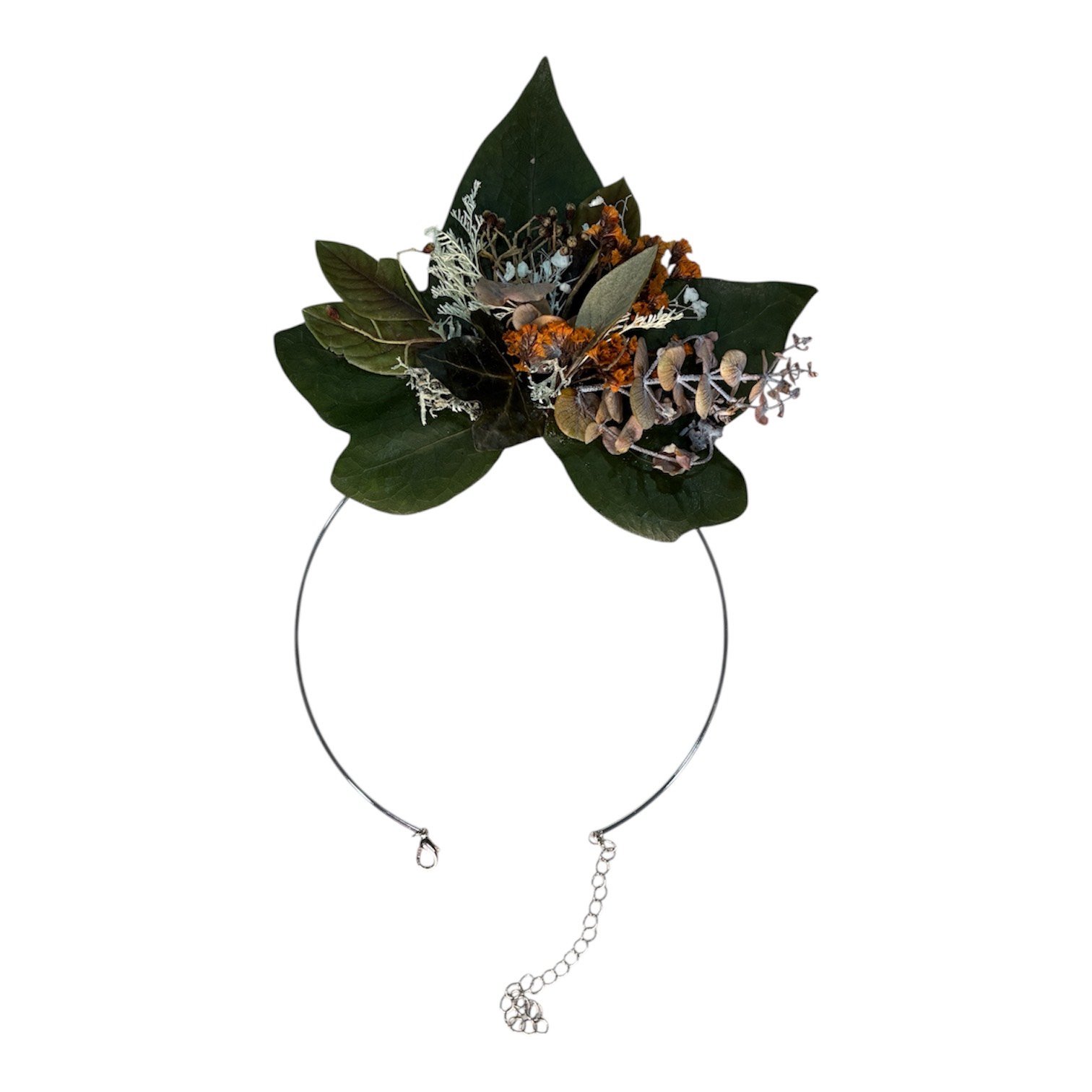 Gargantilla de flor preservada naranja - Imagen 2