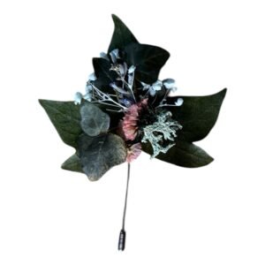 Broche de flor preservada salmĂ³n