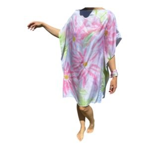 Vestido blanco pintado a mano