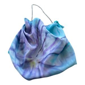 bolso azul pintado a mano